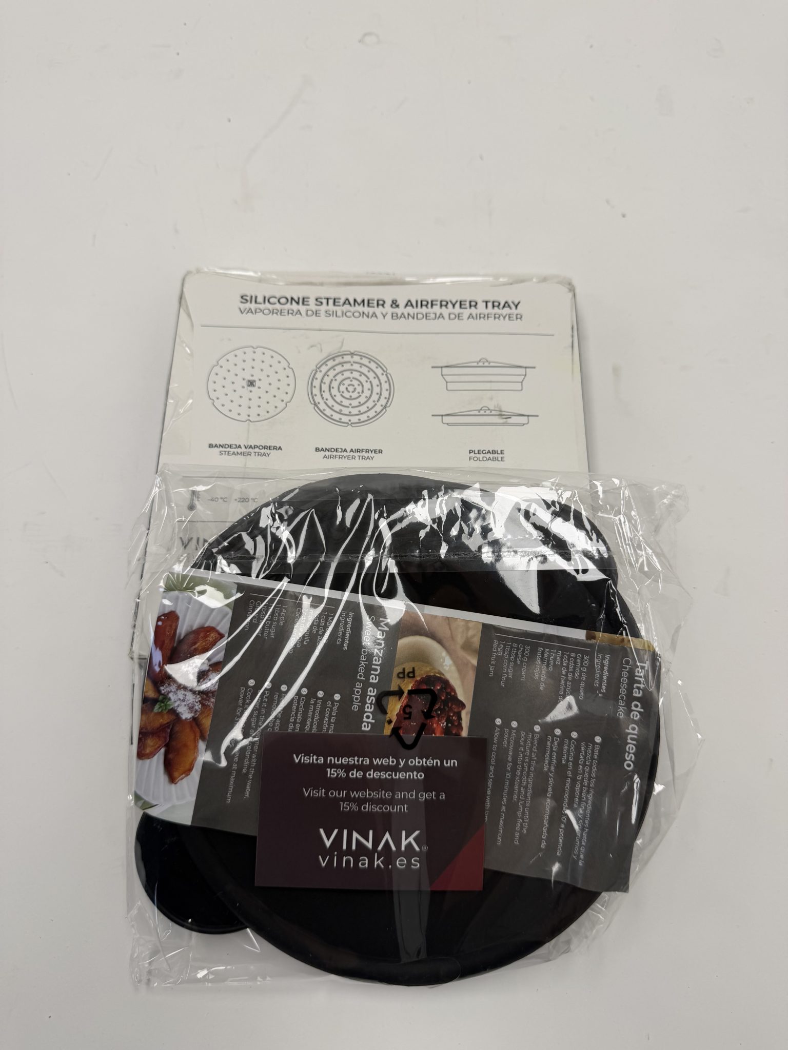 VINAK sulankstomas silikoninis garintuvas mikrobangų krosnelei